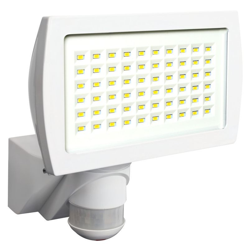 FL2N-LED-230-BL Projecteur LED + détecteur de mouvement, mural extérieur  blanc (92627)