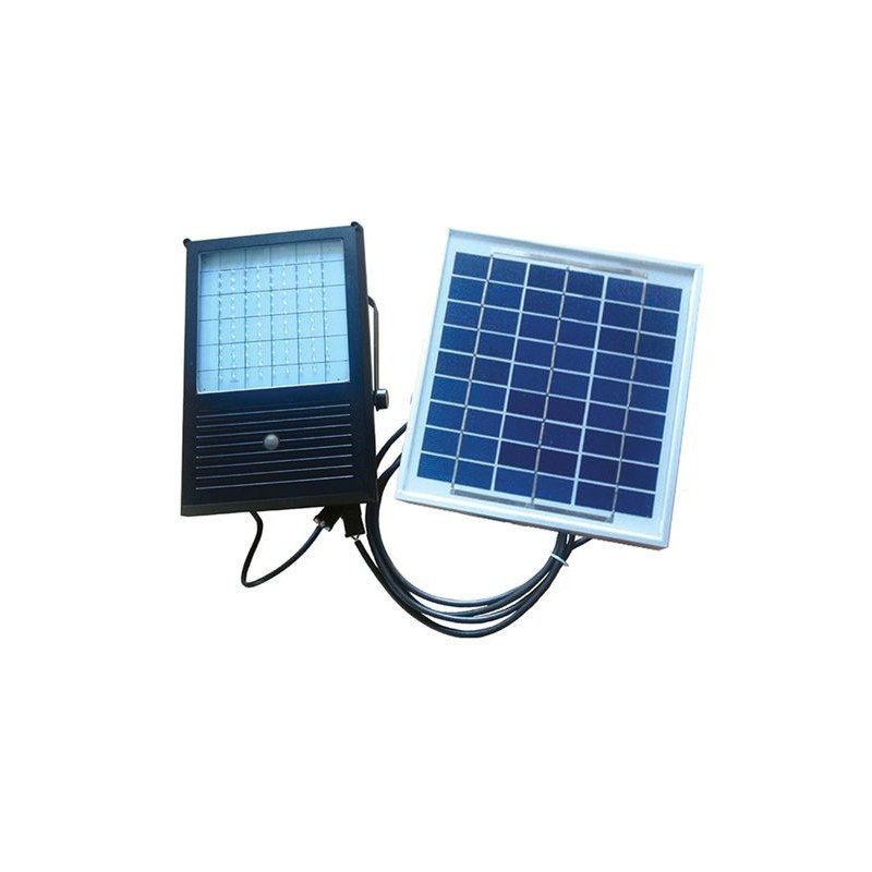 Projecteur solaire PB001 Noir Panneau déporté 600lm 5W 3000K (395010)