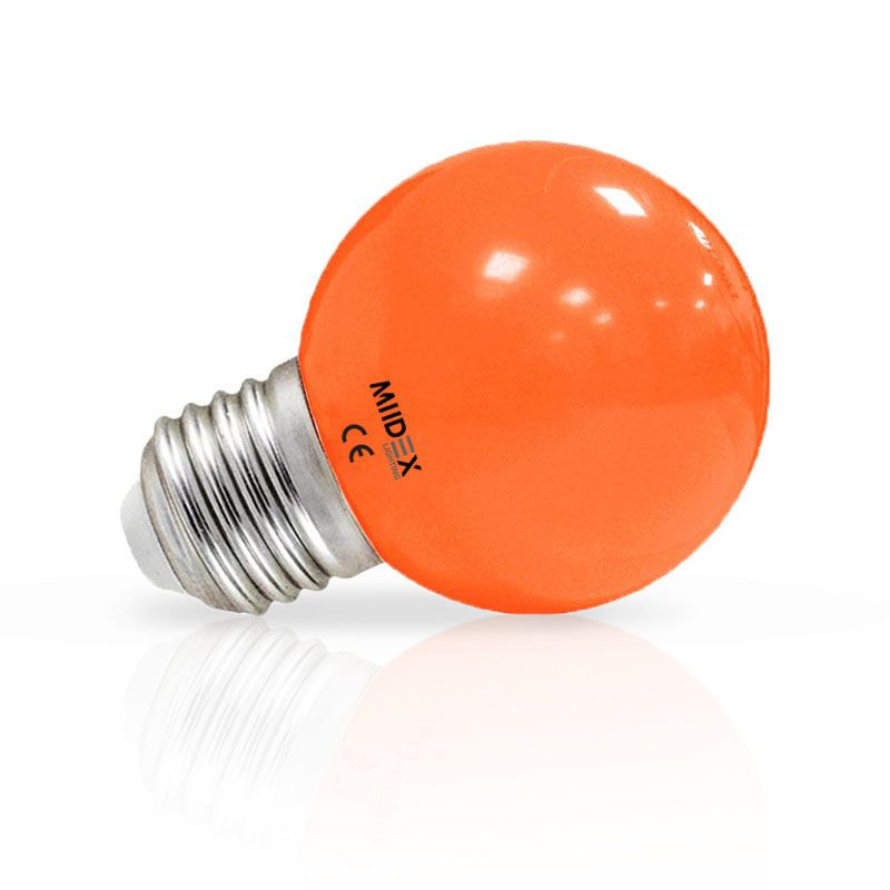 Ampoule LED E27 Couleur Bulb 1W Orange (7628)