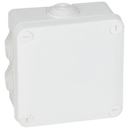 Boîte de dérivation carrée Plexo dimensions 105x105x55mm blanc RAL9010  (092023)