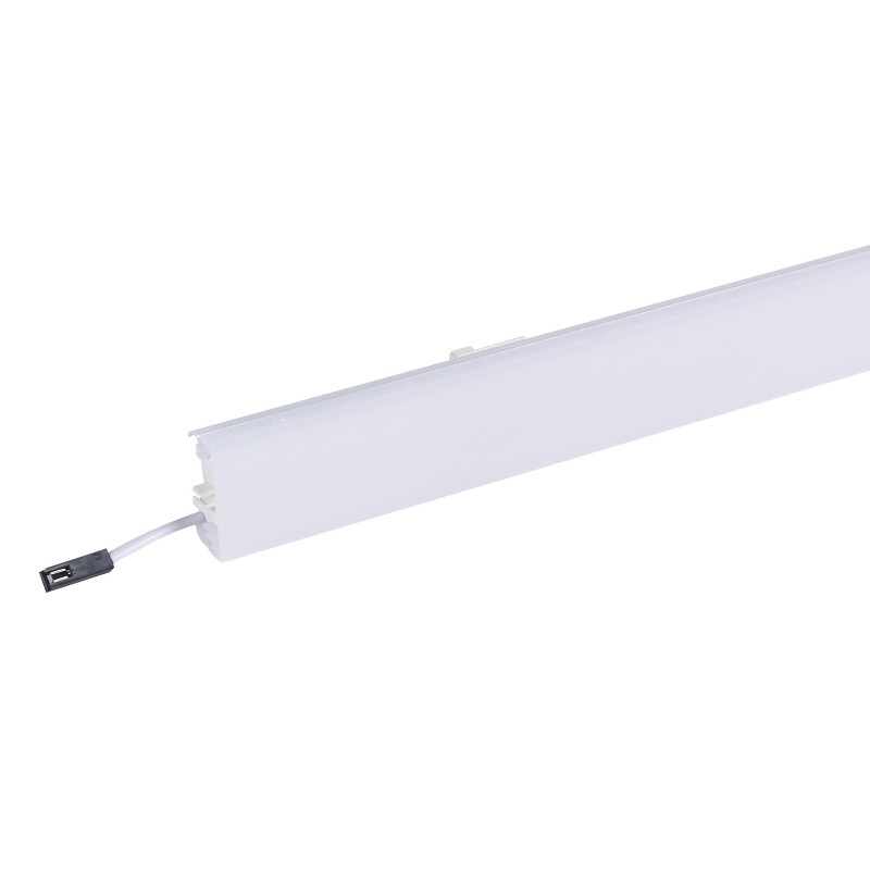 Couvercle PVC translucide pour goulotte d'installation Logix 45 longueur 2m  avec LED system blanc blanc Artic (27122)