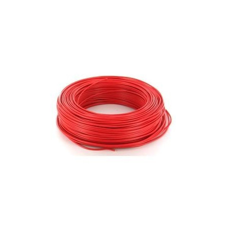 100m de fil 6mm² rouge rigide câble H07V-U (1225201)