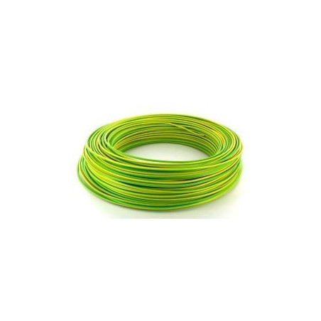 100m de fil 6mm² vert-jaune rigide câble H07V-R (1225200)