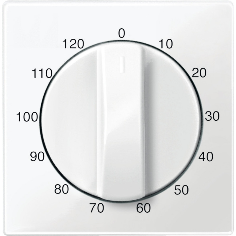 Merten M-Plan - enjoliveur minuterie rotative 120 minutes - blanc pol.  Brill. (MTN567519)