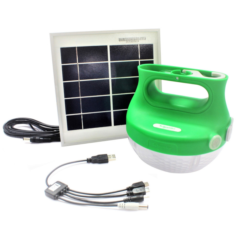 Mobiya - lampe à recharge solaire - LED - panneau solaire - chargeur USB -  IP65 (AEP-LB01-SU12W)
